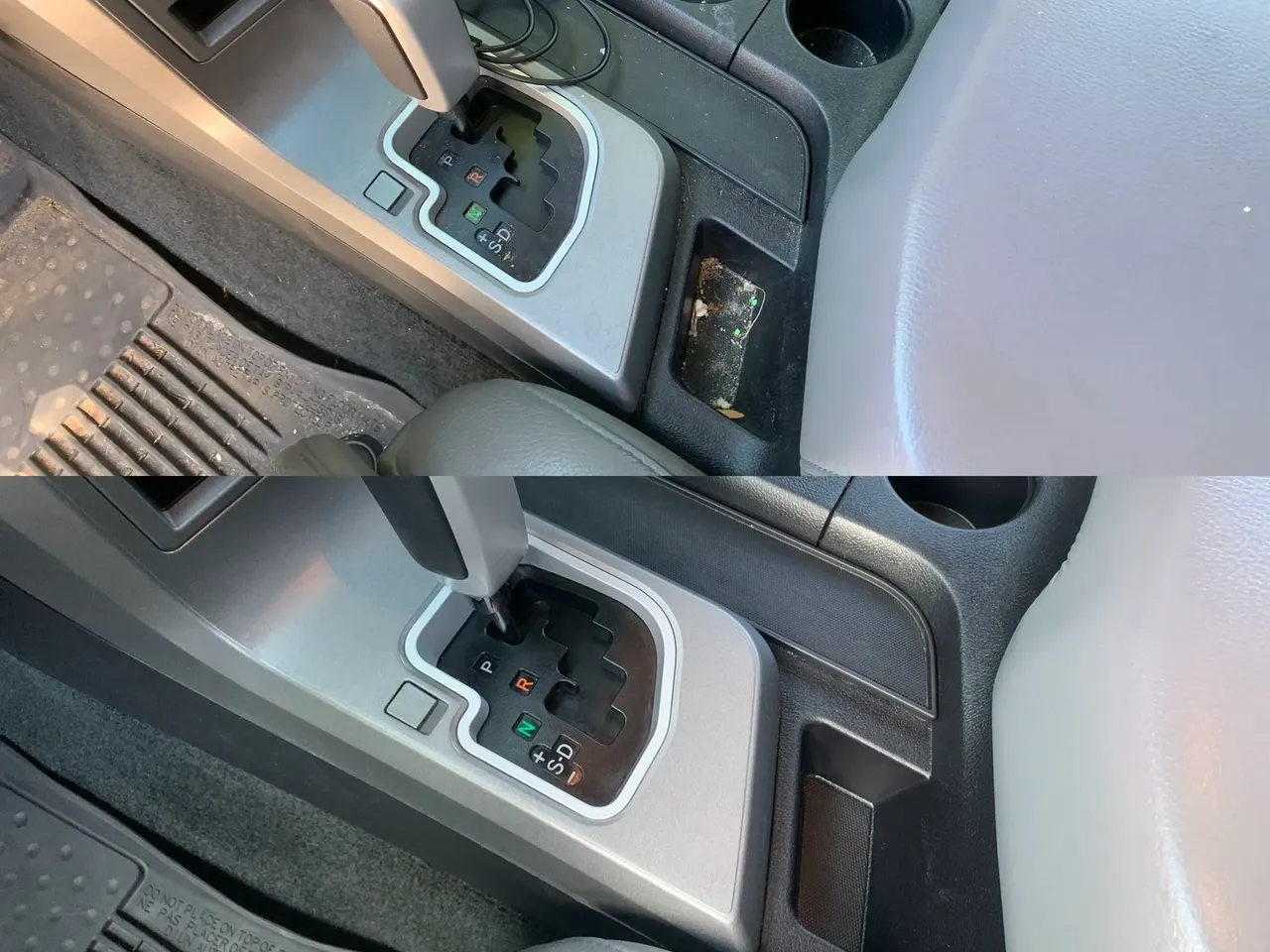 before & after of detail